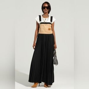 AKIRA For The Streets Overalls Pleated Maxi Dress
